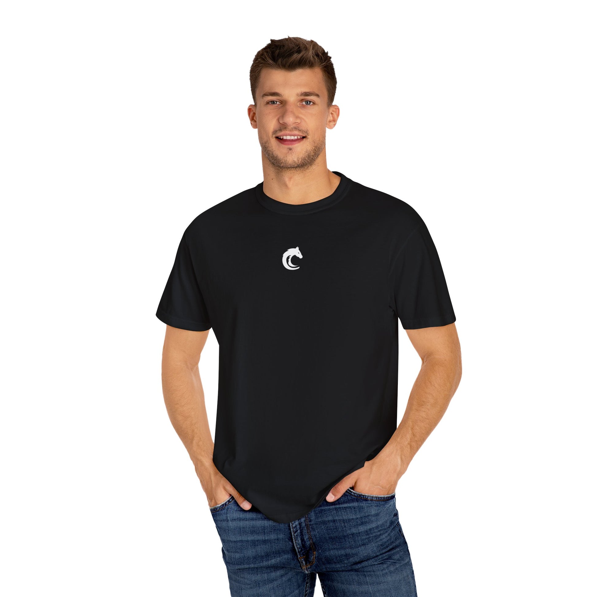 CAVALIER Simple Garment-Dyed T-Shirt